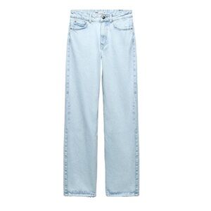 Zara Light Blue Straight Leg Jeans